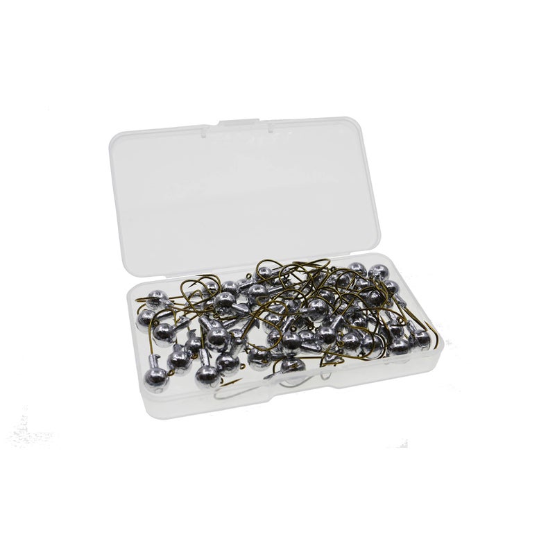 Temorah Unpainted Jig Heads,Ball Heads with Bronze Hook (Unpainted Bronze Hook, 1/32 OZ 100 PCS) - Image 2